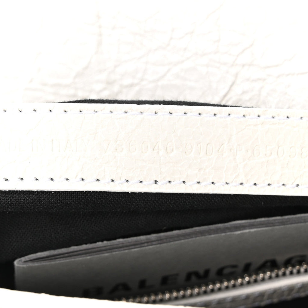 Balenciaga Agneau Arena Small Neo Cagole City Handbag Optic White