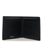 Balenciaga Calfskin BB Monogram Embossed Bi-Fold Wallet Black White