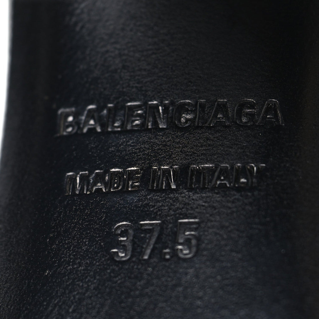 Balenciaga Shiny Soft Sheepskin Glove 80mm Ankle Boots 37.5 Black