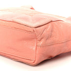 Balenciaga Agneau Stadio Ruban Viscose Navy Cabas XS Rose Ballerine