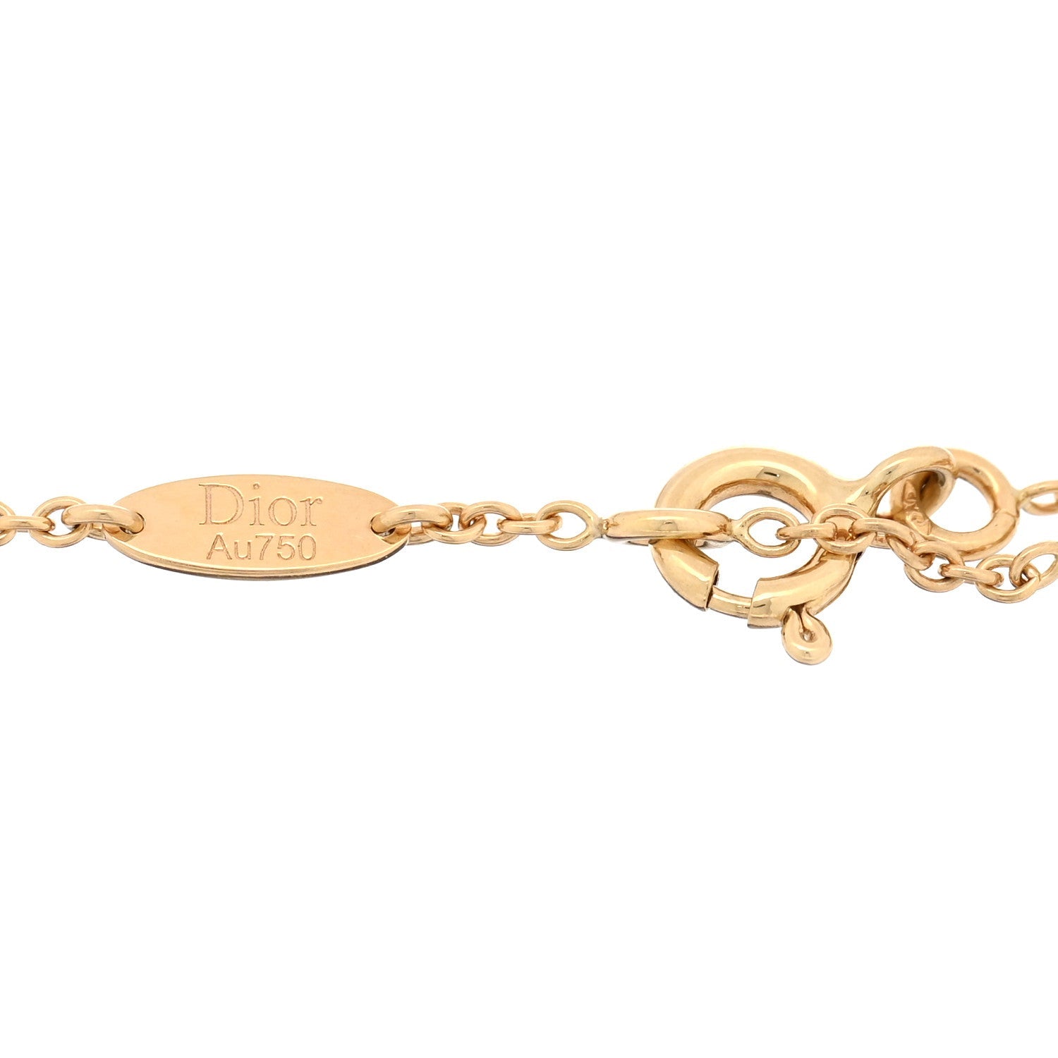 Christian Dior 18K Yellow Gold Diamond Mother of Pearl Rose Des Vents Bracelet