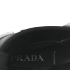 Prada Re-Nylon Gabardine Rubber Triangle Logo Womens Monolith 55mm Ankle Boots 38 Black