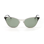 Saint Laurent Sunglasses Cat Eye Full Rim, Silver Frame and Grey Lens SL409001
