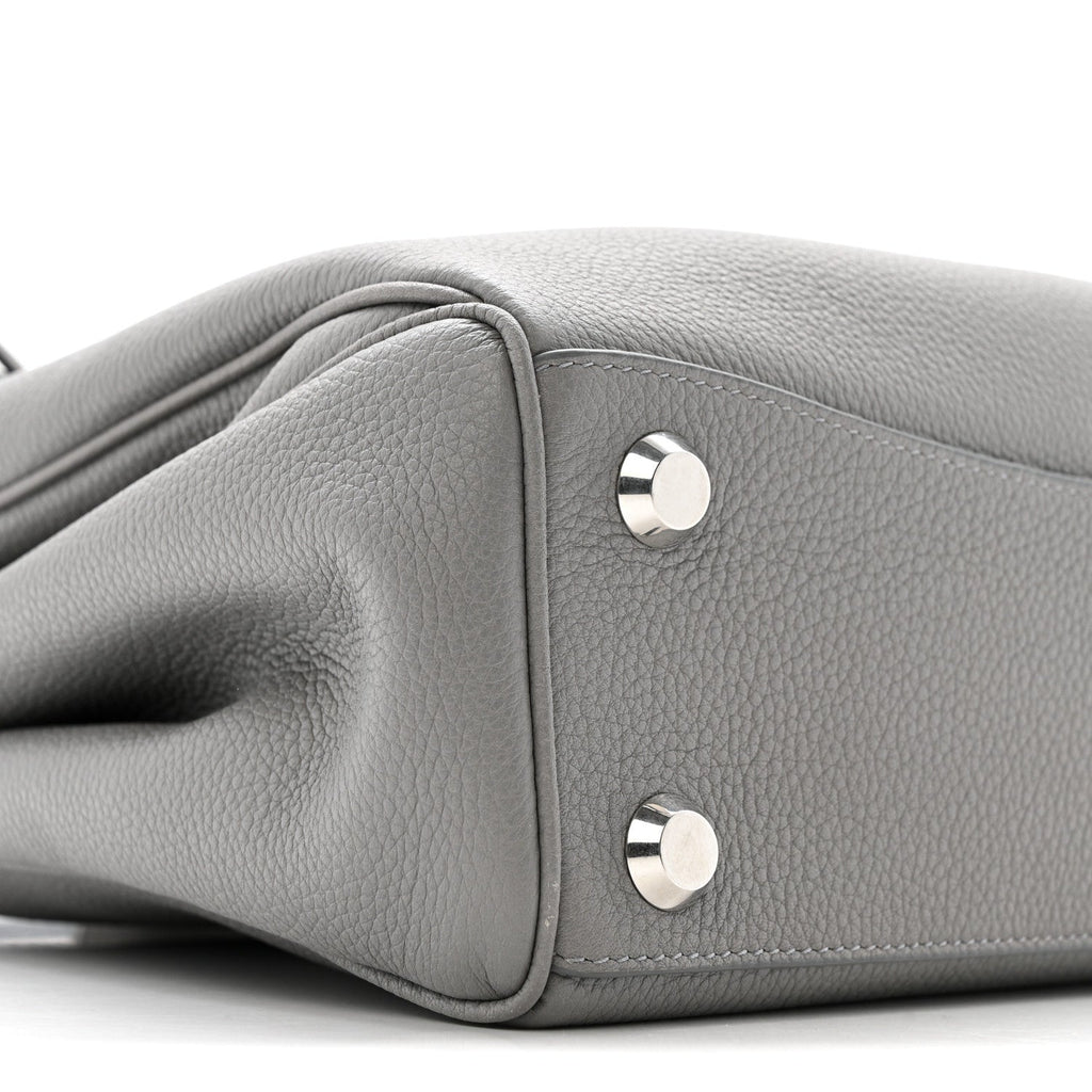 Balenciaga Grained Calfskin Small Rodeo Top Handle Handbag Grey