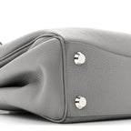 Balenciaga Grained Calfskin Small Rodeo Top Handle Handbag Grey