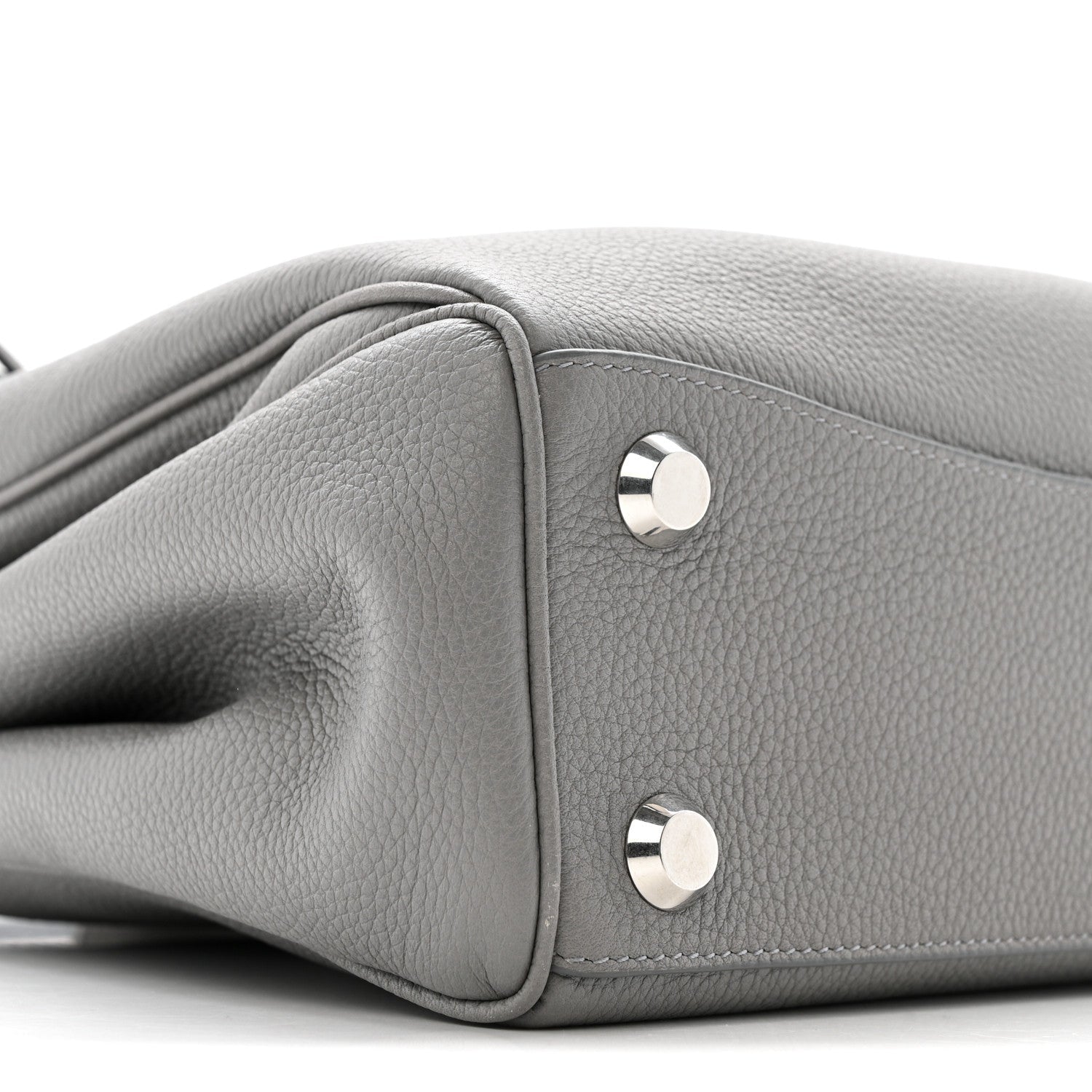 Balenciaga Grained Calfskin Small Rodeo Top Handle Handbag Grey