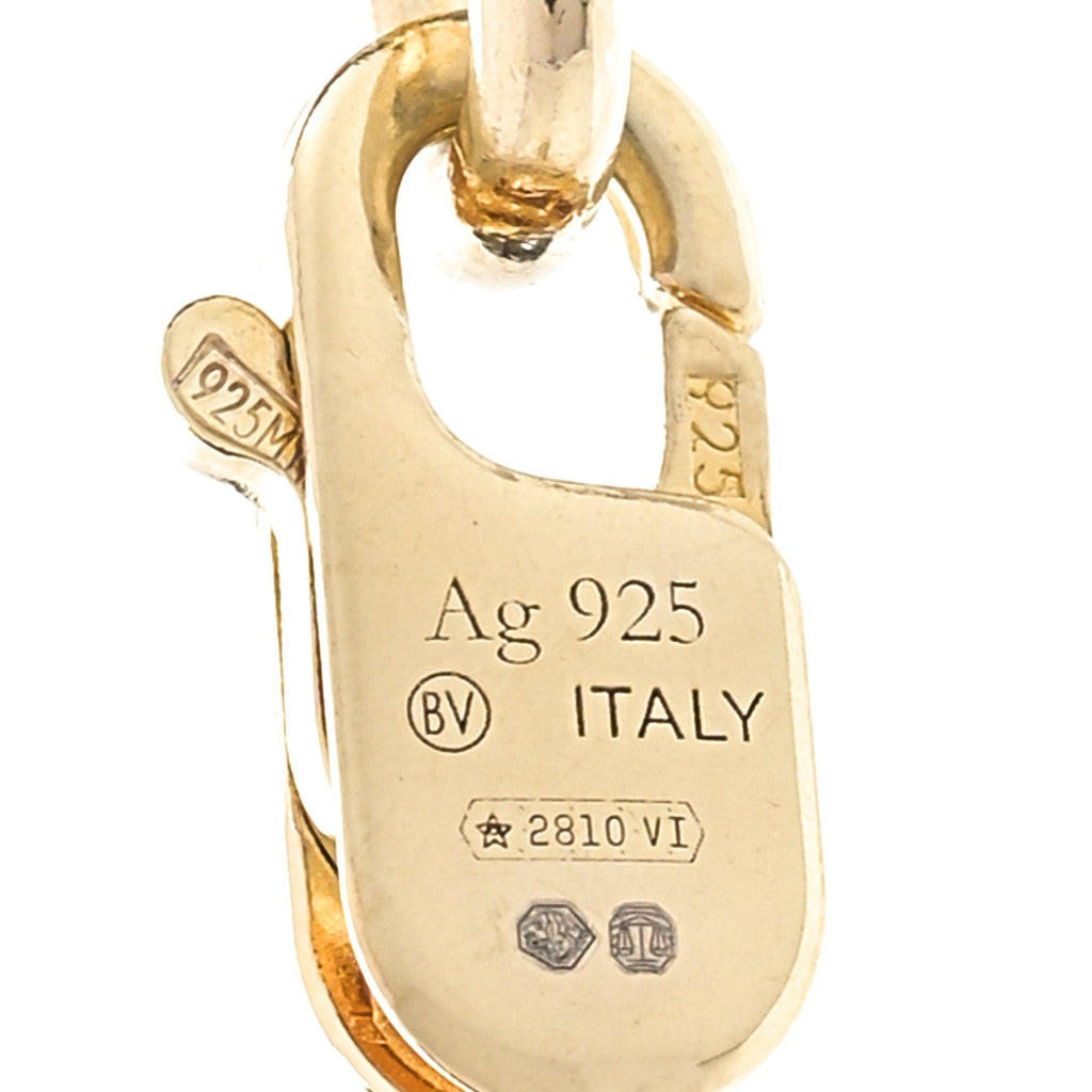 Bottega Veneta 18K Yellow Gold Sterling Silver Link Necklace Gold