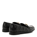 Gucci Nappa Matelasse Double G Marmont Loafers 42 Black