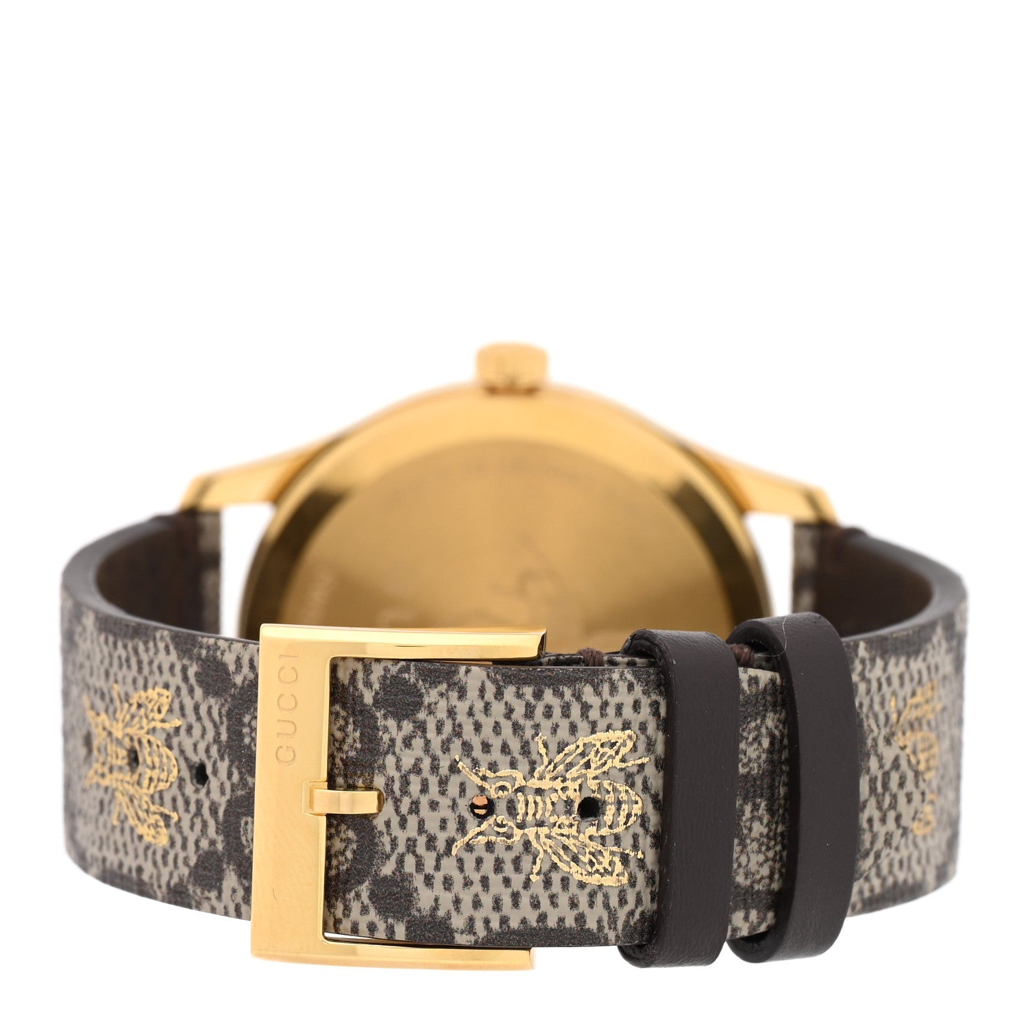 Gucci Stainless Steel Canvas 38mm G-Timeless GG Supreme Bee Quartz Watch Brown