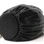Loewe Lambskin Pleated Bracelet Pouch Shoulder Bag Black