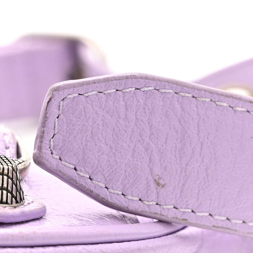 Balenciaga Agneau Arena Le Cagole Shoulder Bag XS Lilac