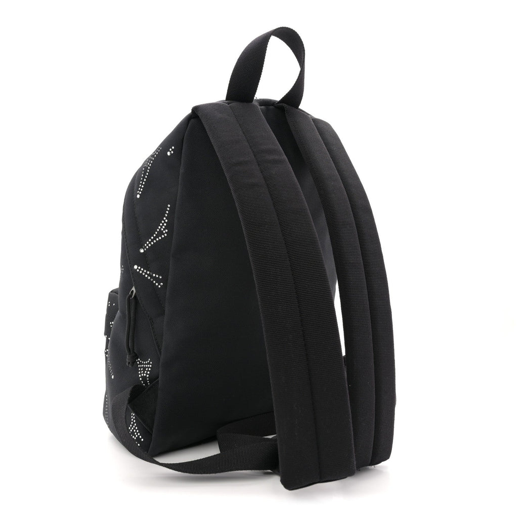 Balenciaga Canvas Crystal Embellished Eiffel Tower Explorer Backpack S Black