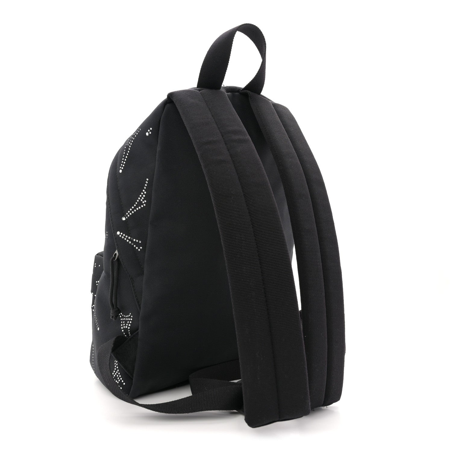 Balenciaga Canvas Crystal Embellished Eiffel Tower Explorer Backpack S Black