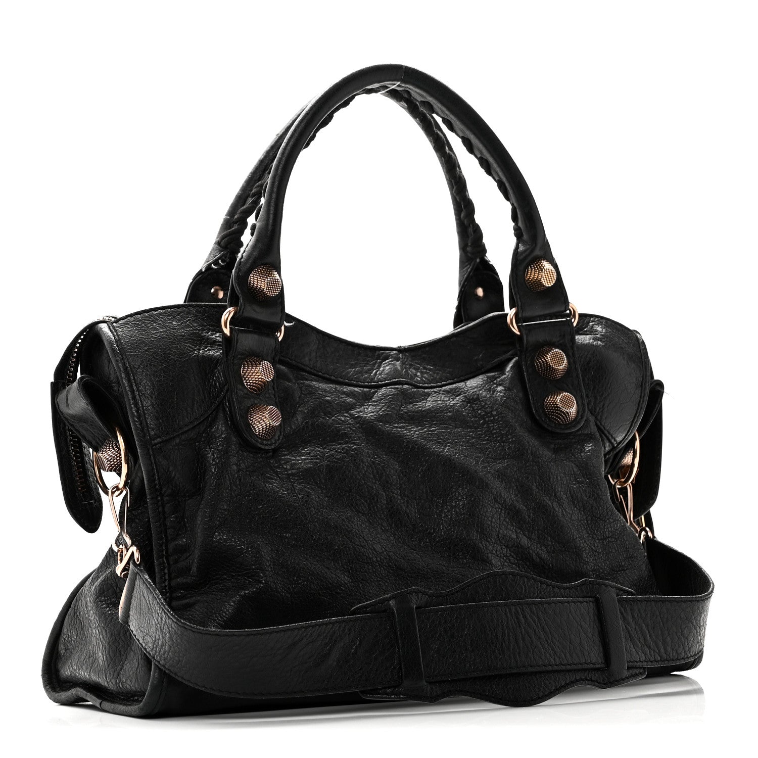 Balenciaga Agneau Giant 21 Rose Gold Hardware City Black