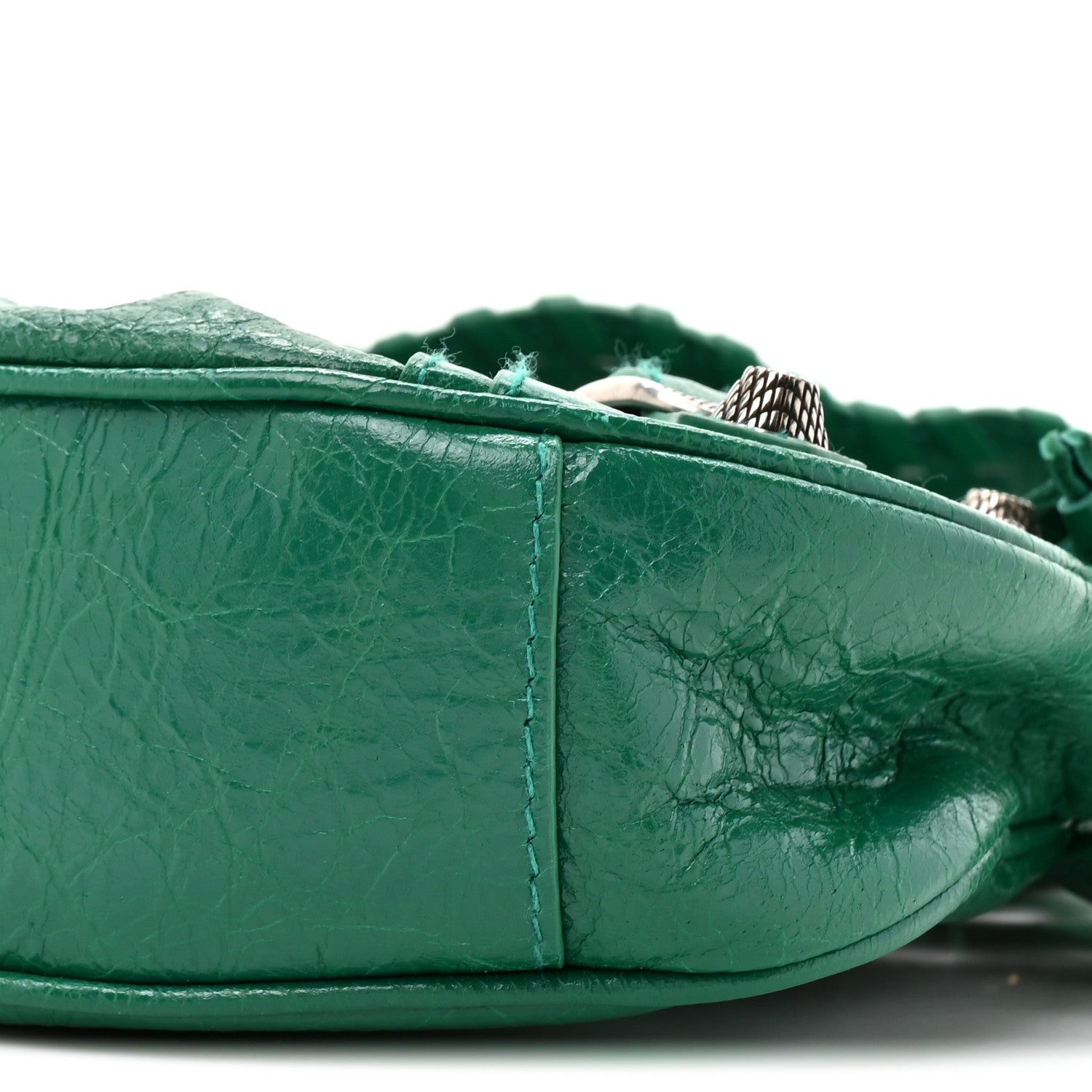 Balenciaga Agneau Arena Le Cagole Shoulder Bag XS Jade