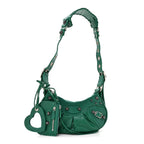 Balenciaga Agneau Arena Le Cagole Shoulder Bag XS Jade