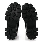 Prada Spazzolato Rois Triangle Monolith Chelsea 55mm Boots 35.5 Black