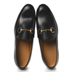 Gucci Calfskin Horsebit Mens Jordaan Loafers 7 Black