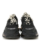 Balenciaga Fabric Mesh Womens Triple S Sneakers 39 Black