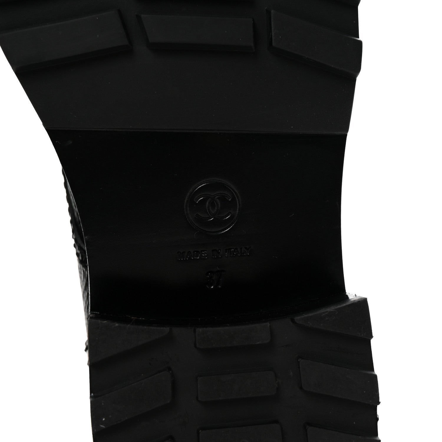 Chanel Shiny Calfskin Velvet Pearl Combat Short Boots 37 Black