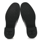 Chanel Calfskin CC Platform Loafers 38 Black