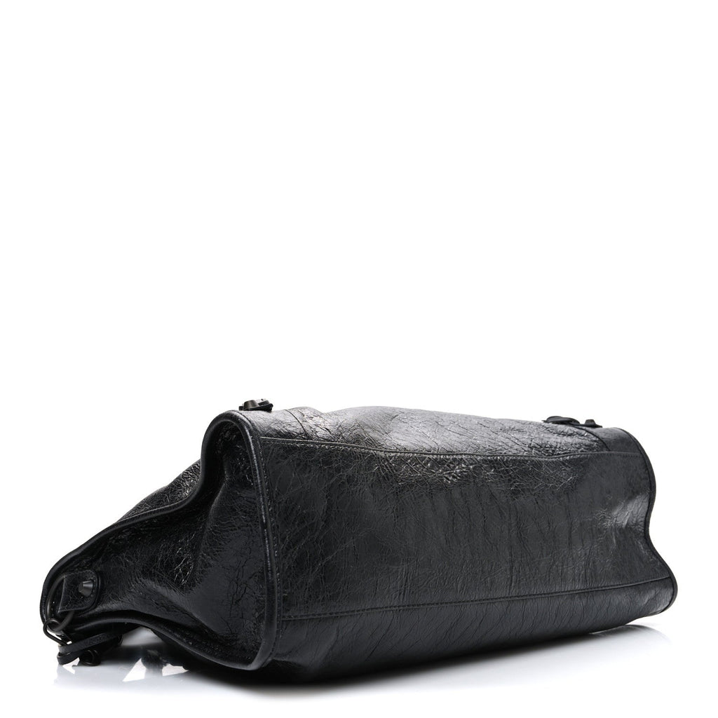 Balenciaga Agneau Arena Storico Classic Hardware Medium Le City Black