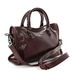 Balenciaga Agneau Arena Storico Classic Hardware Small Le City Dark Burgundy