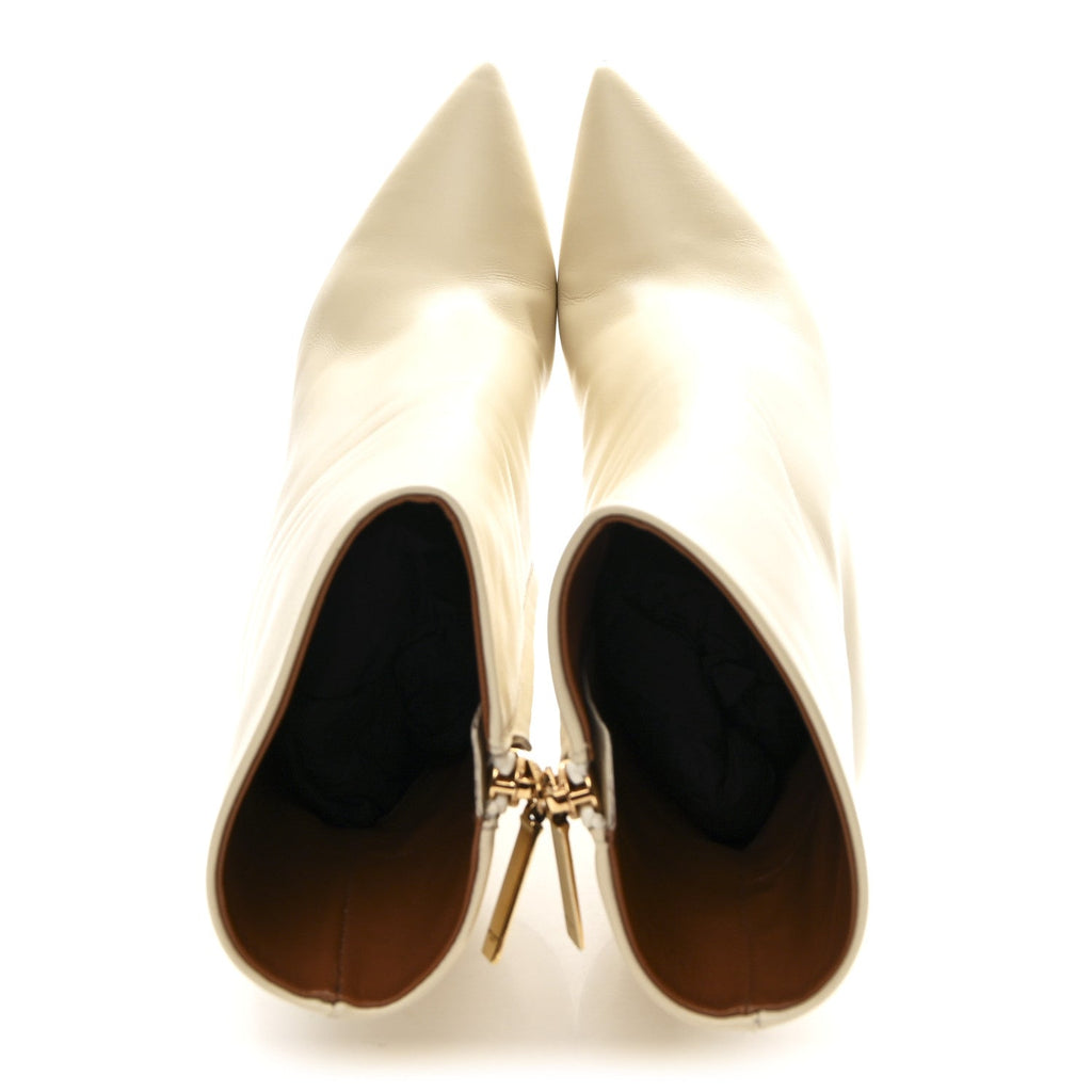 Saint Laurent Calfskin Opyum 110 Ankle Boots 38.5 Real Beige