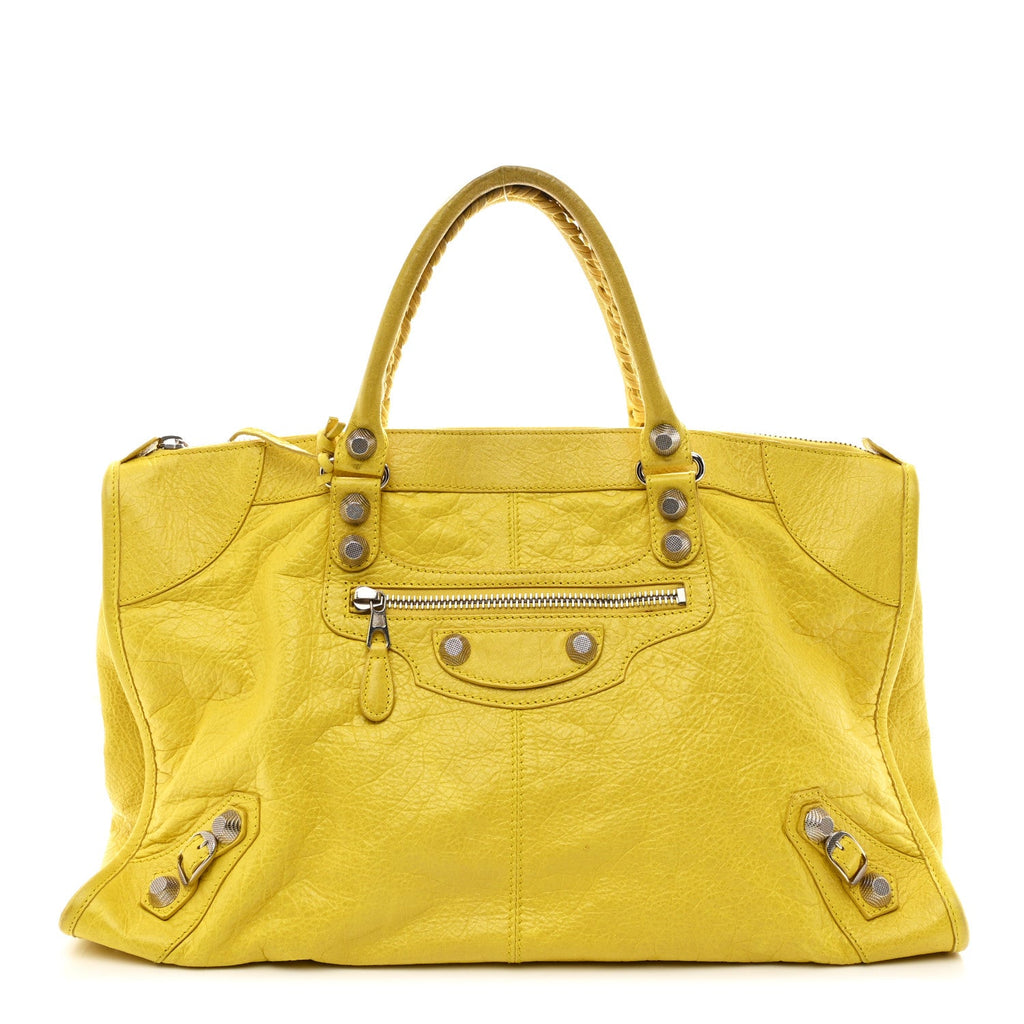 Balenciaga Agneau Giant 21 Silver Hardware Work Curry