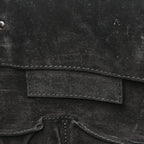 Balenciaga Daim Suede Plate Hardware Papier A6 Zip Around Tote Black