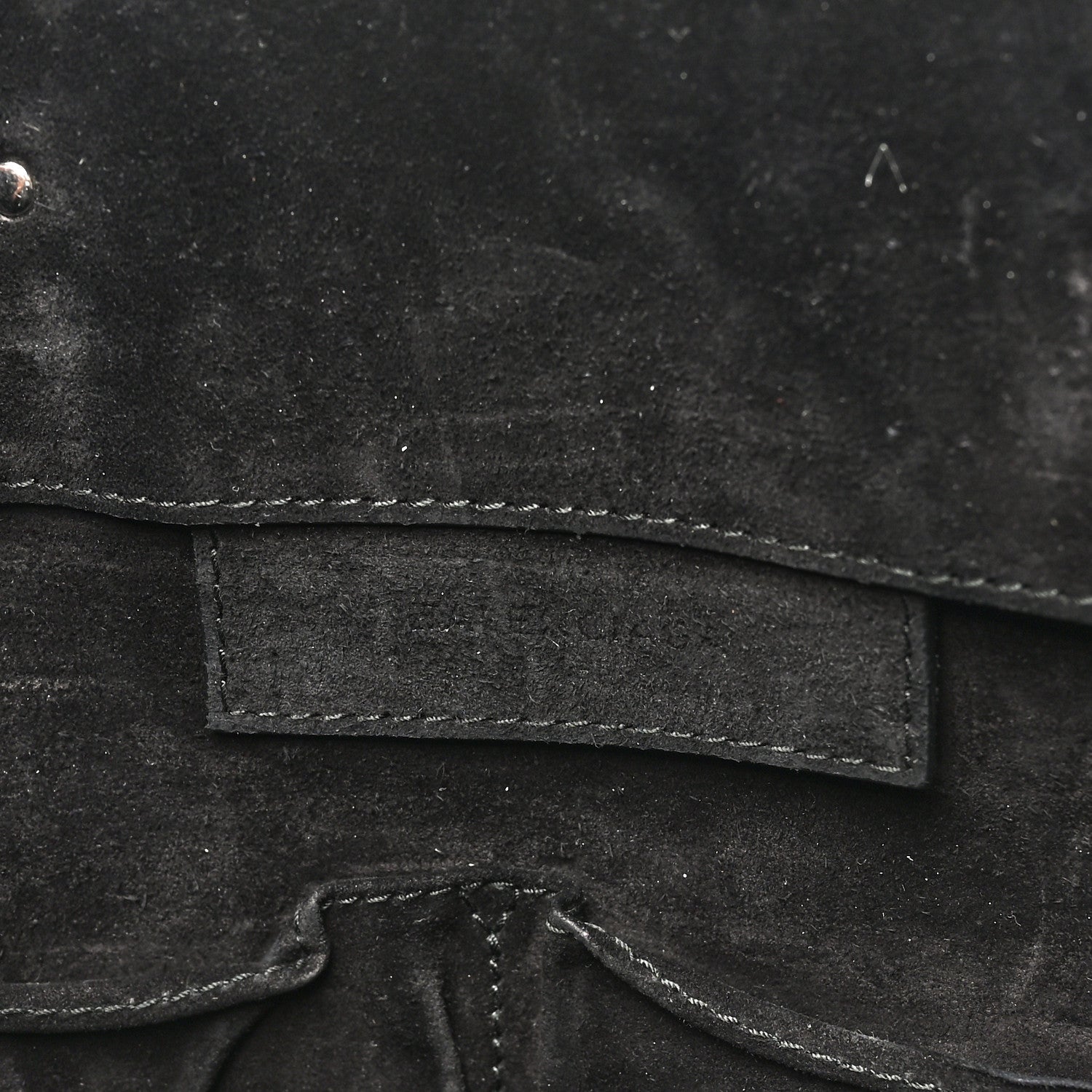 Balenciaga Daim Suede Plate Hardware Papier A6 Zip Around Tote Black