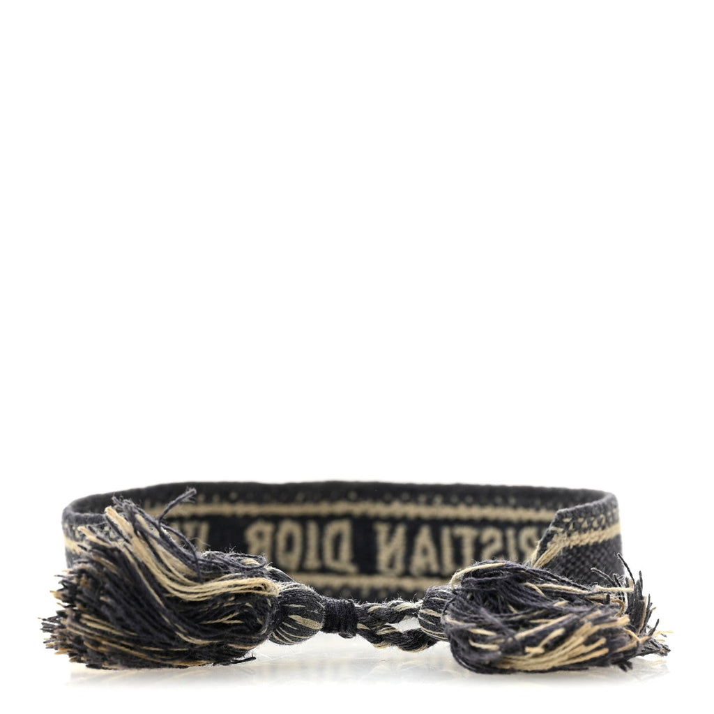 Christian Dior Woven Cotton J'Adior Friendship Bracelet Navy