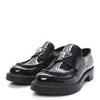 Prada Vernice Triangle 50mm Loafers 39.5 Black