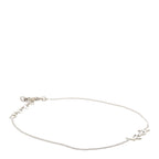 Saint Laurent Brass Monogram Charm Bracelet L Silver