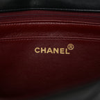 Chanel Lambskin Chevron Quilted Mini Kelly Flap Black