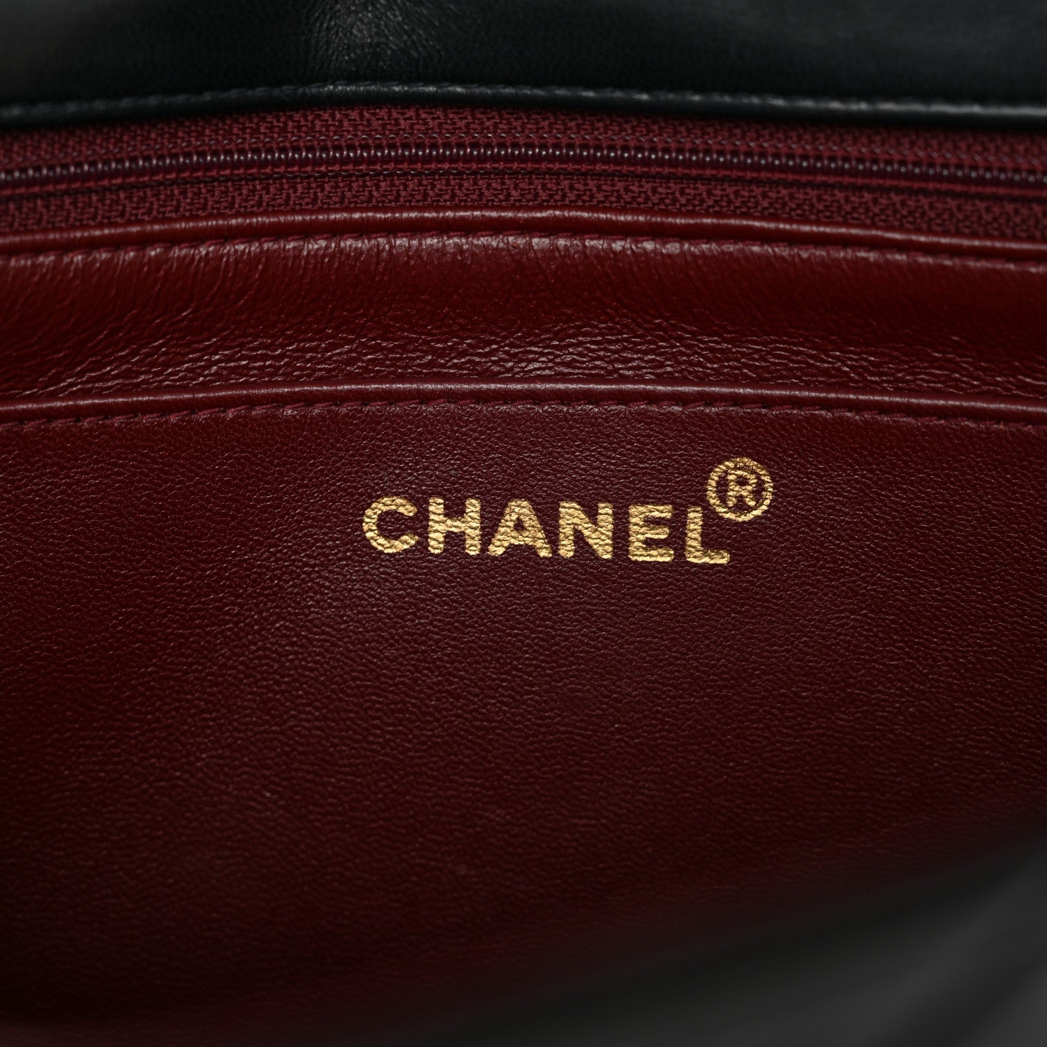 Chanel Lambskin Chevron Quilted Mini Kelly Flap Black