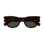 Saint Laurent Sunglasses Cat Eye Full Rim, Dark Havana Frame and Grey Lens SL573002