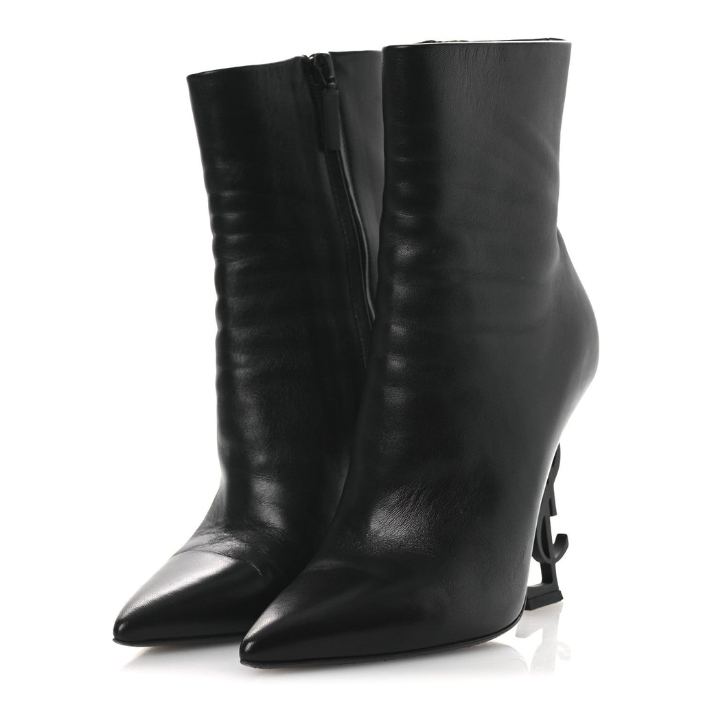 Saint Laurent Nappa Vendome Opyum 110 Ankle Boots 37 Black
