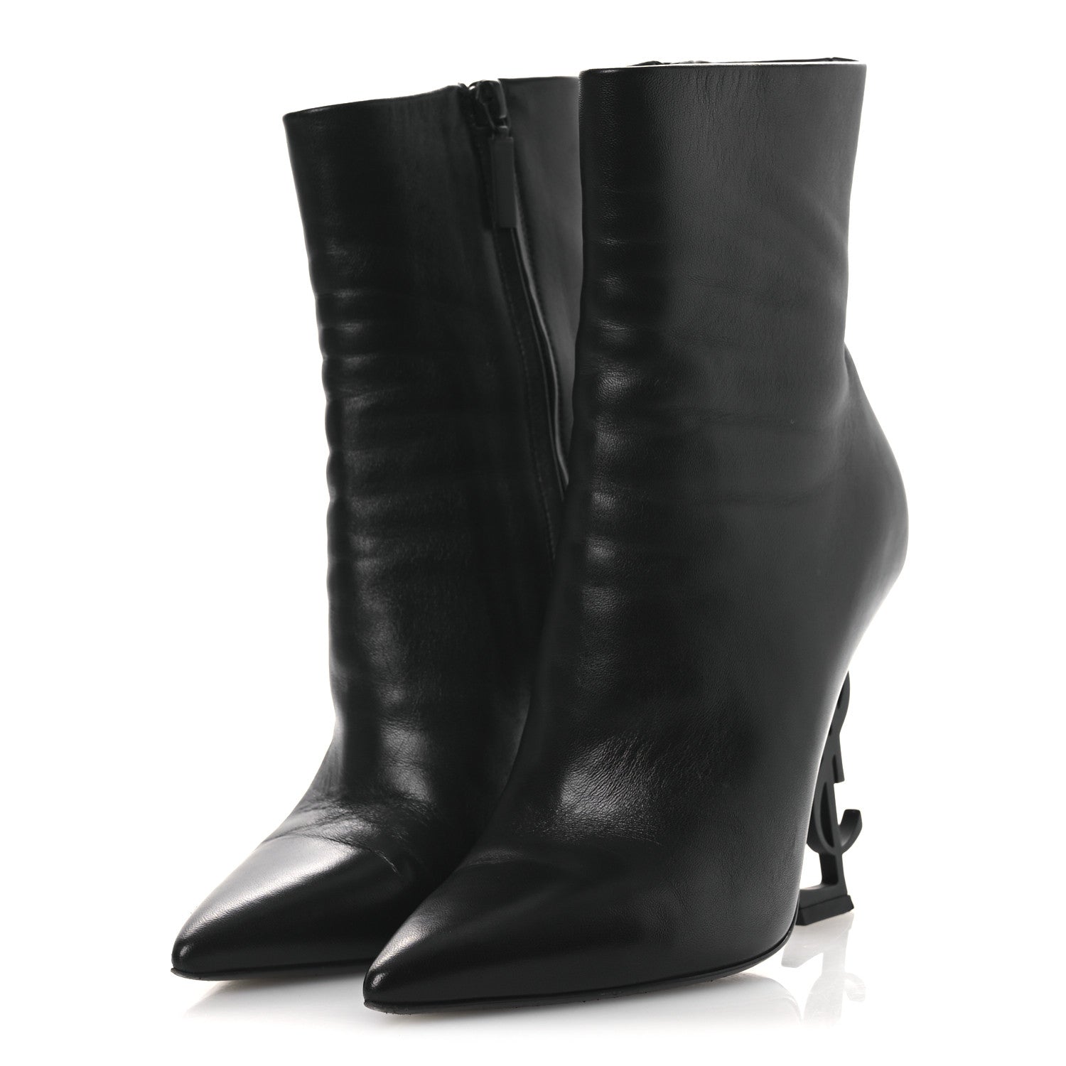 Saint Laurent Nappa Vendome Opyum 110 Ankle Boots 37 Black