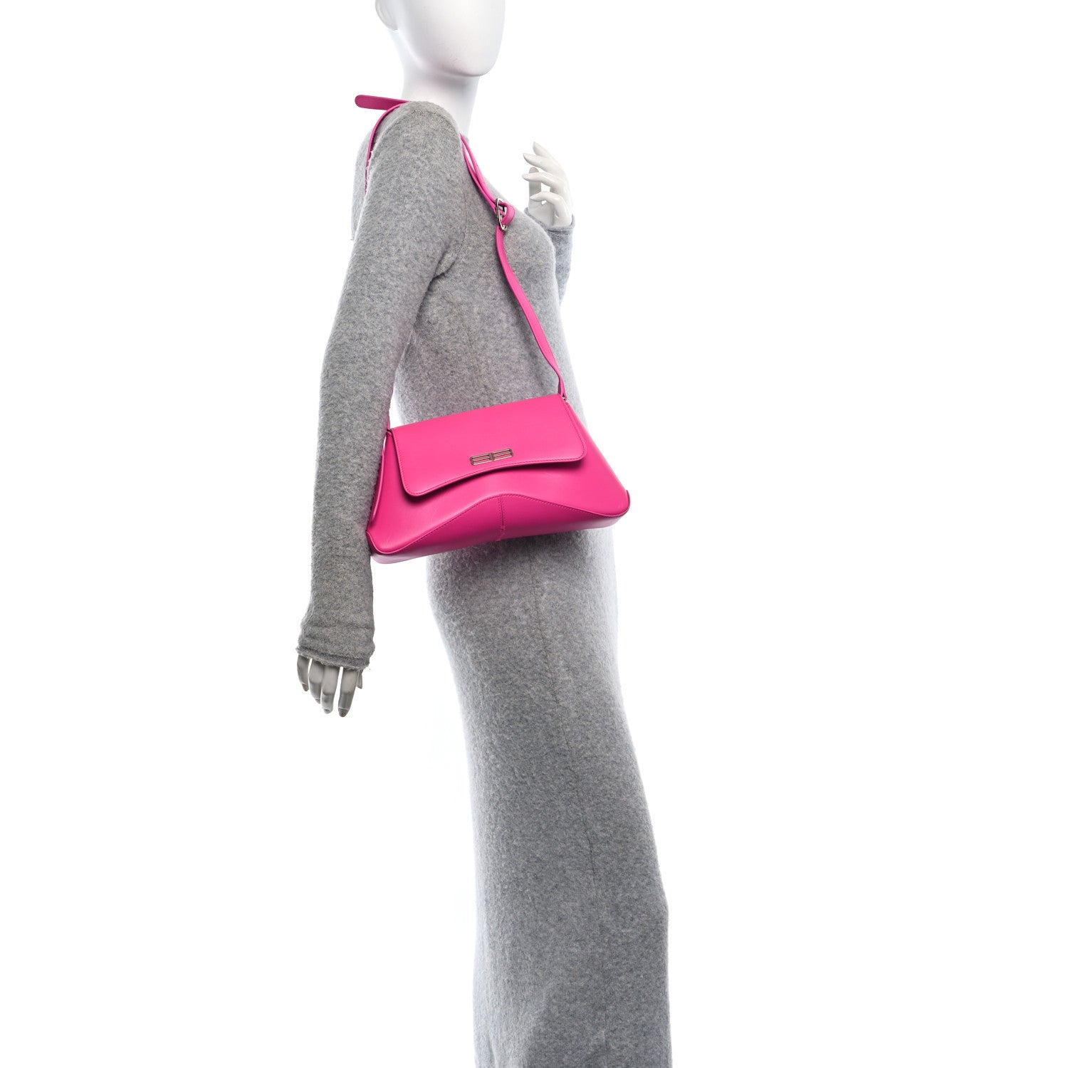 Balenciaga Box Calfskin Medium XX Flap Bag Lipstick Pink