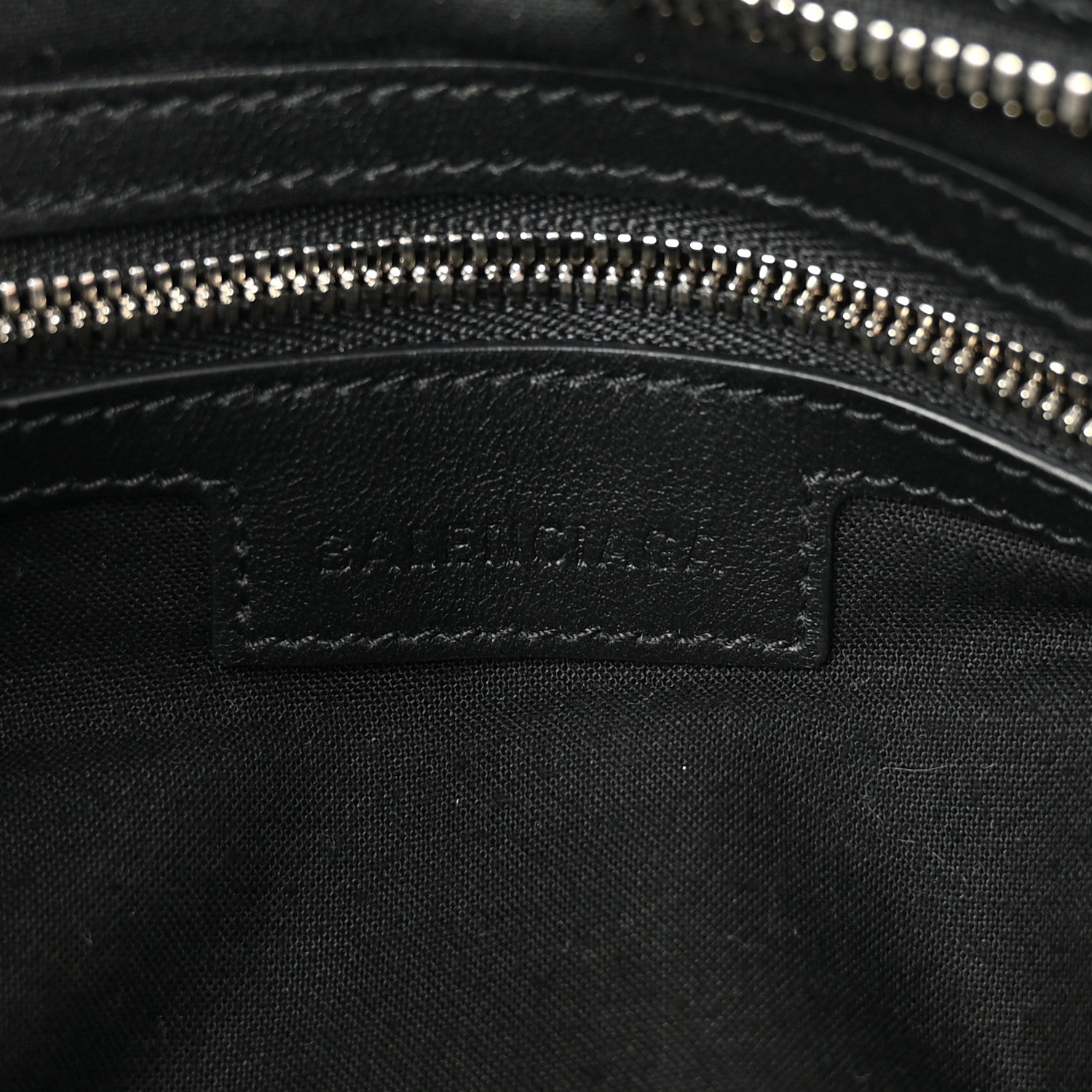Balenciaga Agneau Arena Storico Silver Hardware Small Le City Black