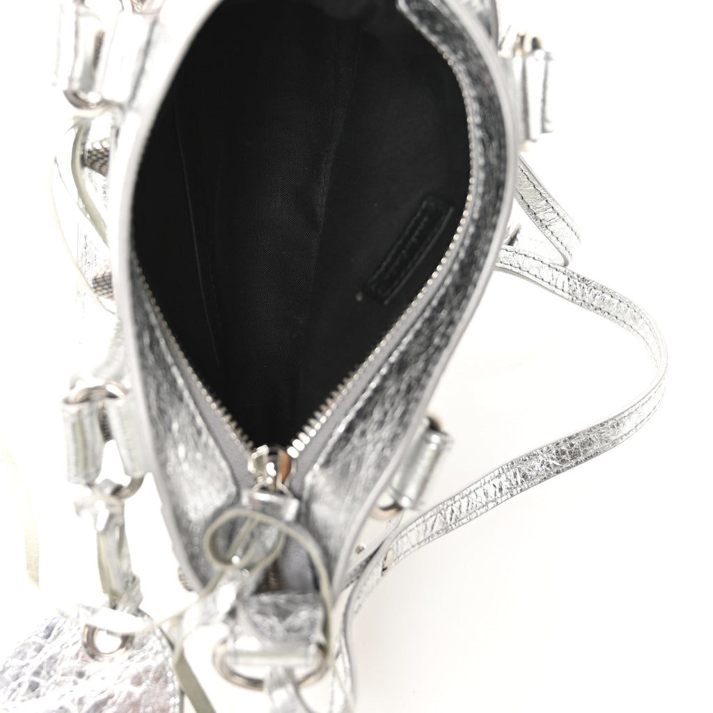 Balenciaga Agneau Arena Neo Cagole Mini Handbag Silver