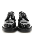 Prada Spazzolato Lace Up 50mm Loafers 39 Black