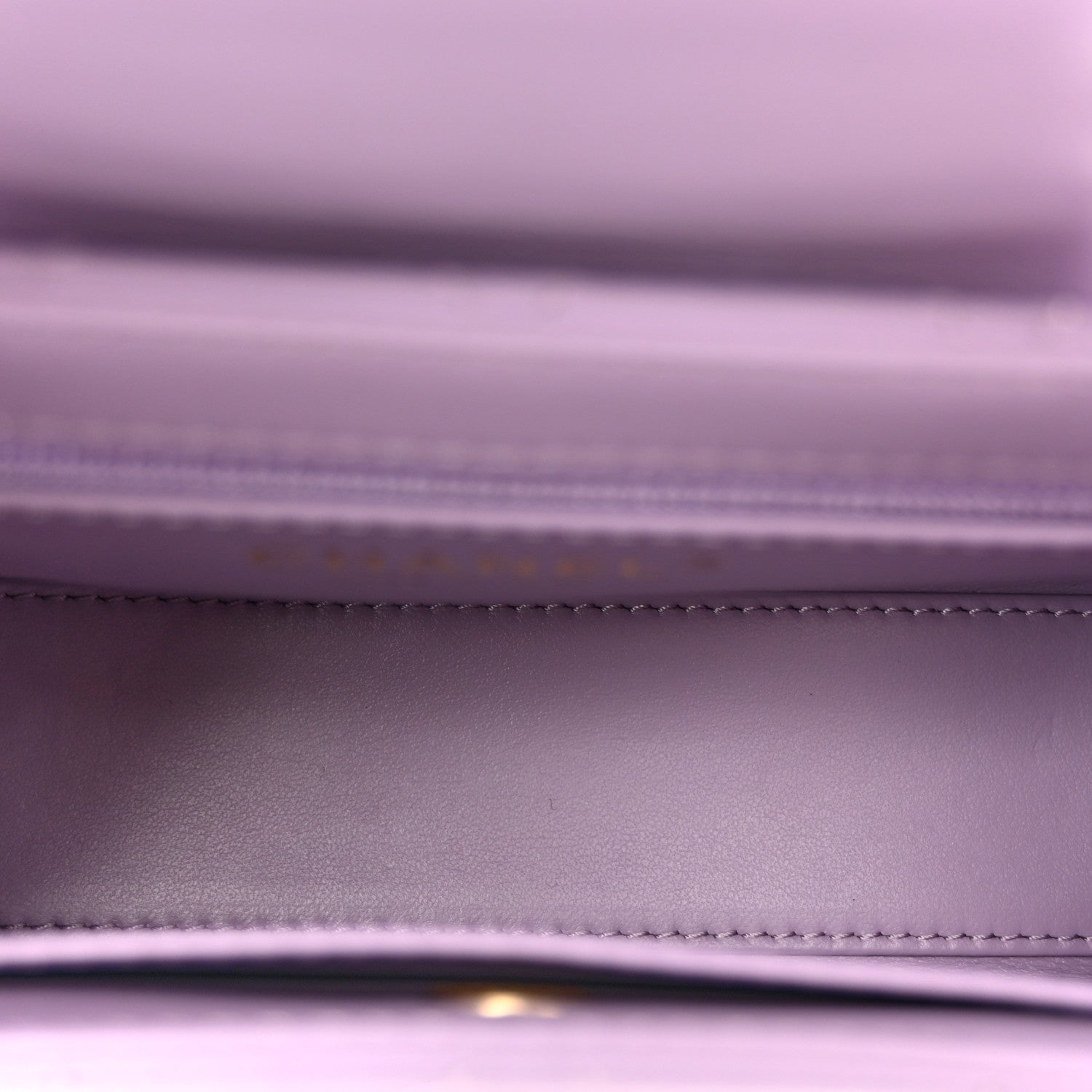 Chanel Shiny Aged Calfskin Quilted Nano Kelly Shopper Lilac