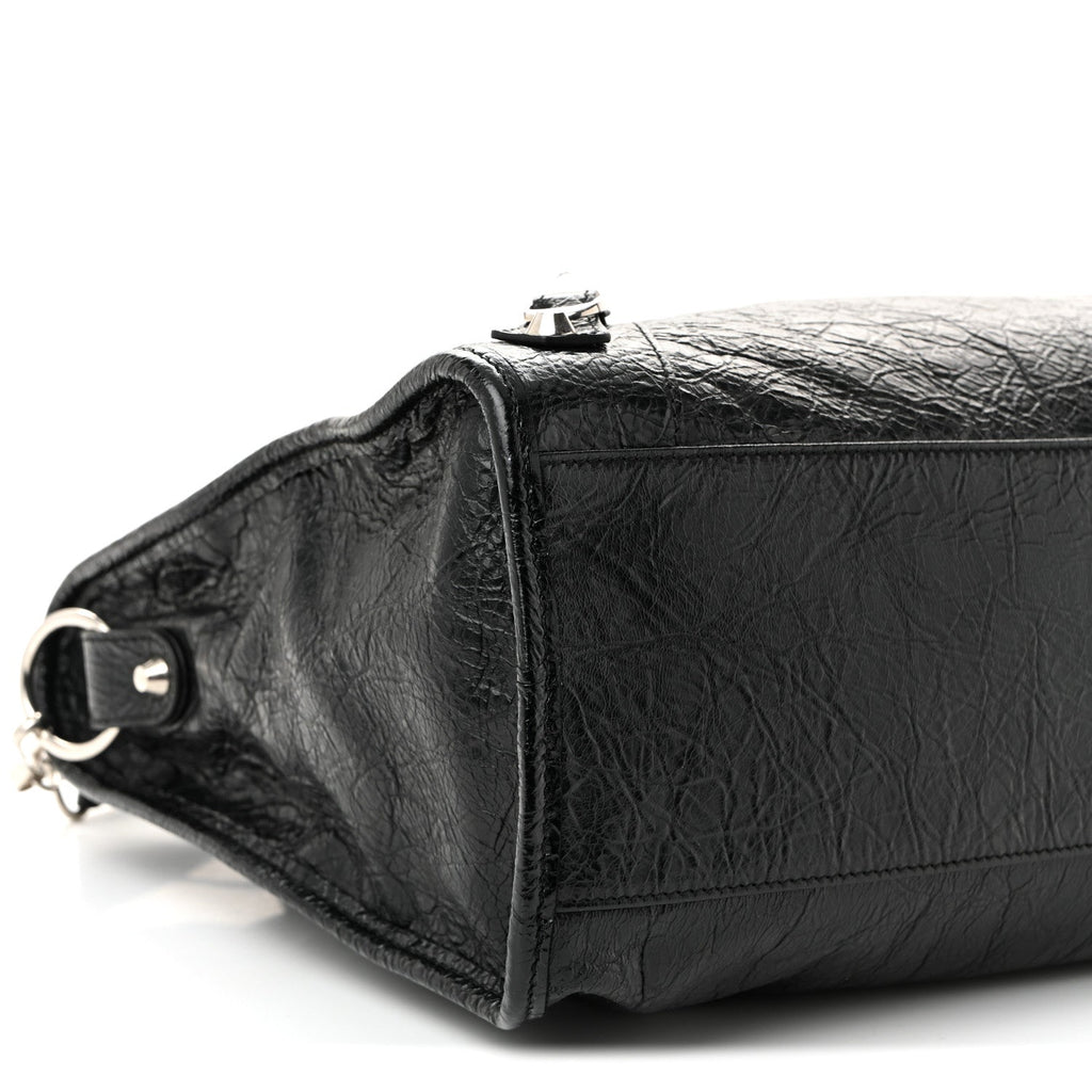 Balenciaga Agneau Classic Silver Hardware City Black