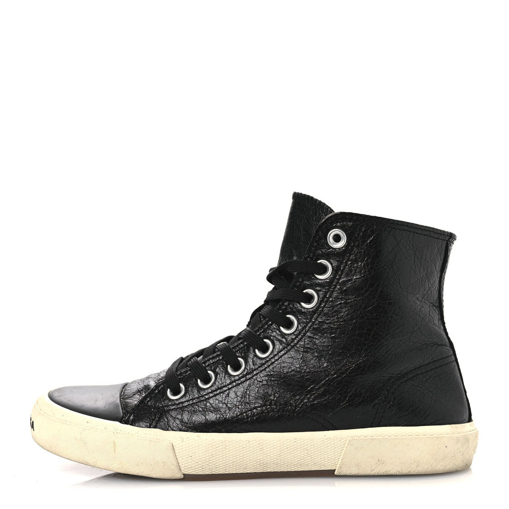 Balenciaga Agneau Arena Womens Paris High Top Sneakers 39 Black