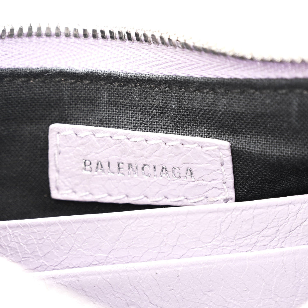 Balenciaga Agneau Arena Le Cagole Mini Purse With Chain Lilac