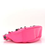 Balenciaga Agneau Arena Le Cagole Shoulder Bag XS Hot Pink