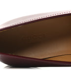 Gucci Vitello Vernice Soft Nappa Womens Jordaan Loafers 36 Rosso Ancora