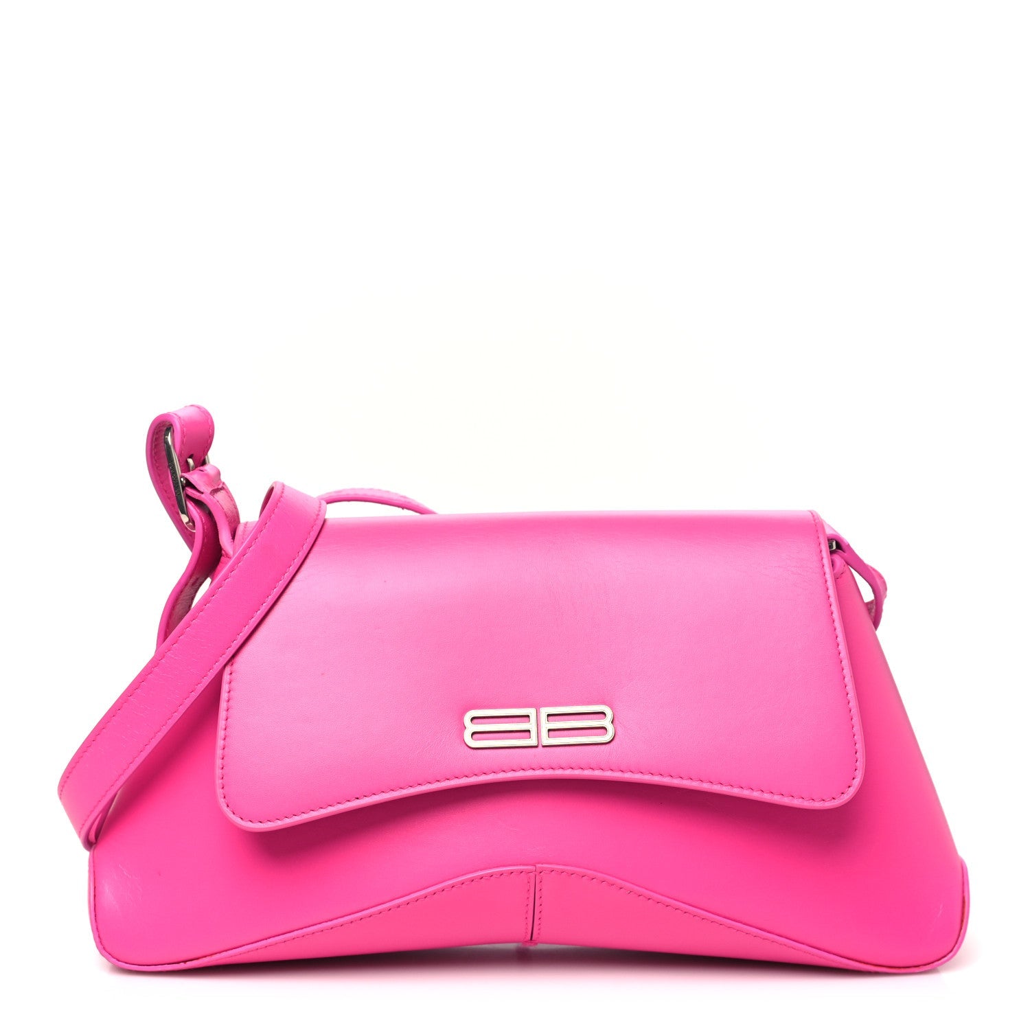 Balenciaga Box Calfskin Medium XX Flap Bag Lipstick Pink